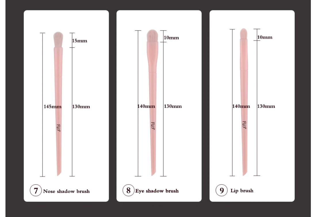 Candy Color Natural Fiber Makeup Brushes 10 Pcs Set Candy Color Natural Fiber Makeup Brushes 10 Pcs Set