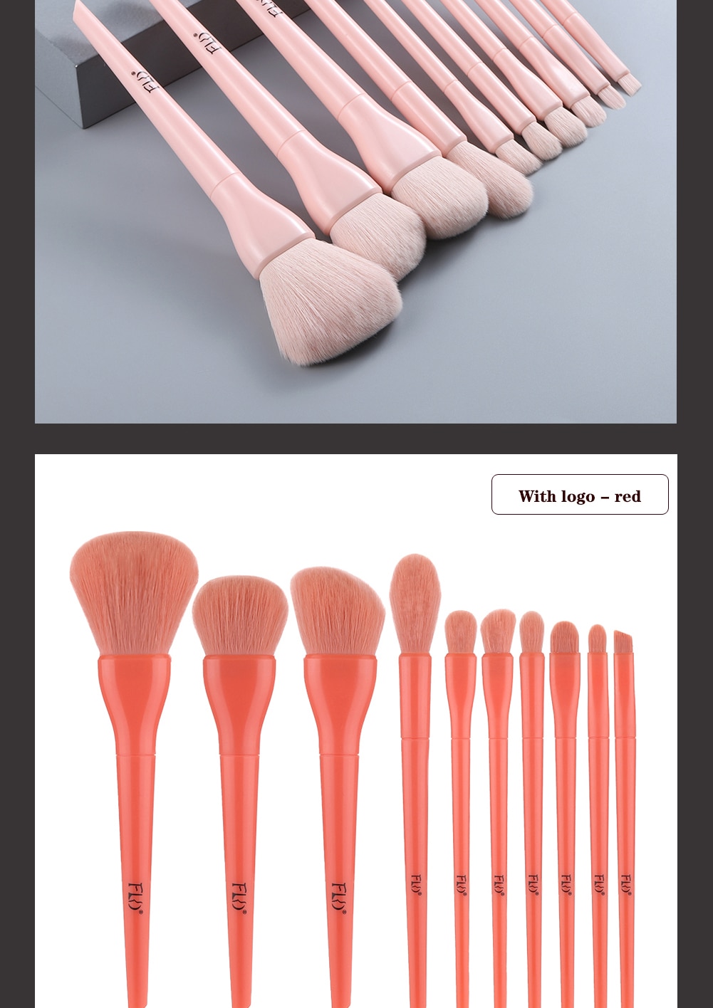 Candy Color Natural Fiber Makeup Brushes 10 Pcs Set Candy Color Natural Fiber Makeup Brushes 10 Pcs Set