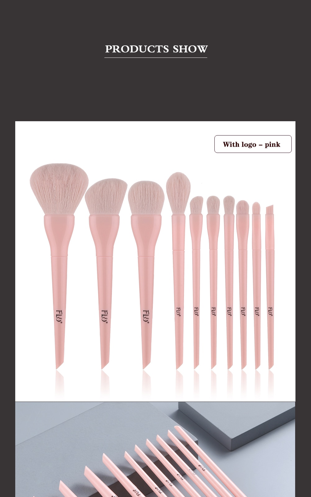 Candy Color Natural Fiber Makeup Brushes 10 Pcs Set Candy Color Natural Fiber Makeup Brushes 10 Pcs Set