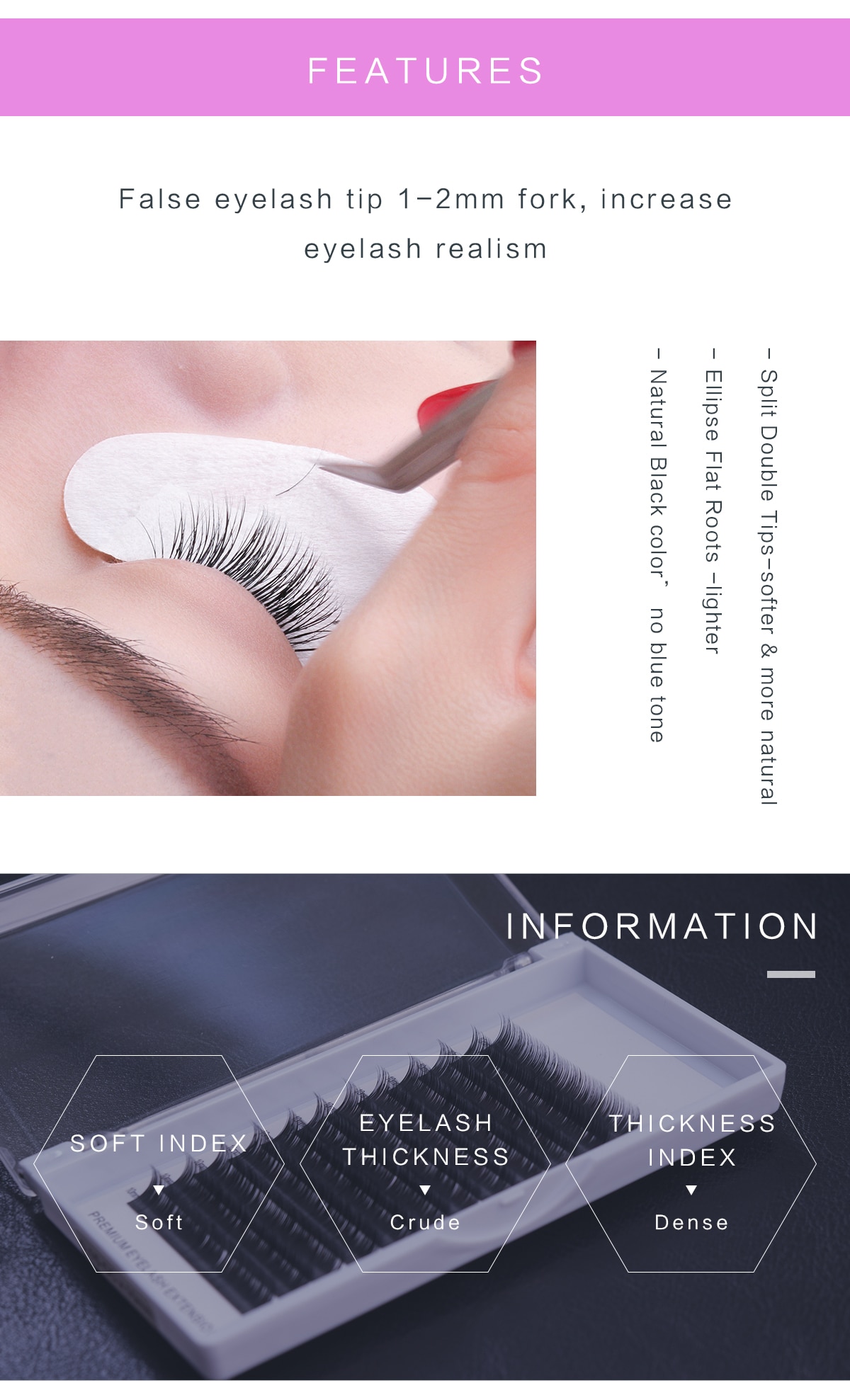 Super Soft Flat Ellipse Magnetic Eyelashes Set