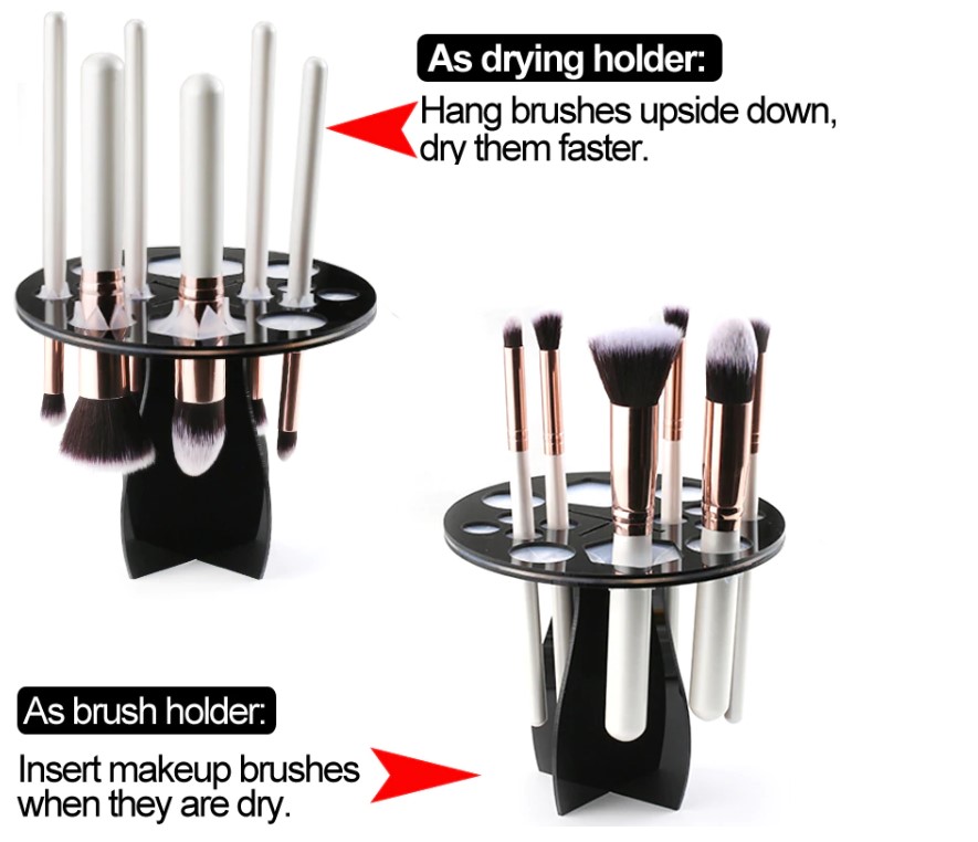 Black Mushroom Shaped Makeup Brush Holder