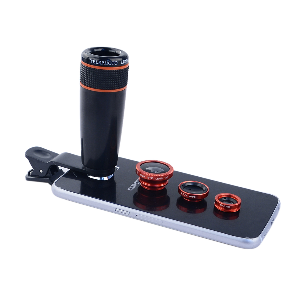 Colorful Phone Lenses Kit with Telephoto Lens Colorful Phone Lenses Kit with Telephoto Lens