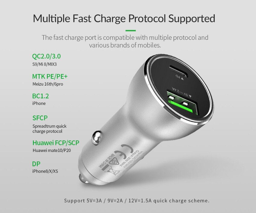 PD 3.0 USB Car Charger PD 3.0 USB Car Charger